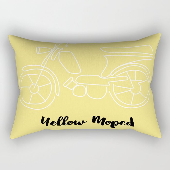 Yellow Moped Rectangular Pillow