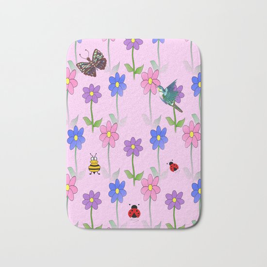 Pink Nature Bath Mat