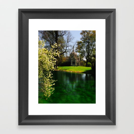 Chapel by the lake Framed Art Print