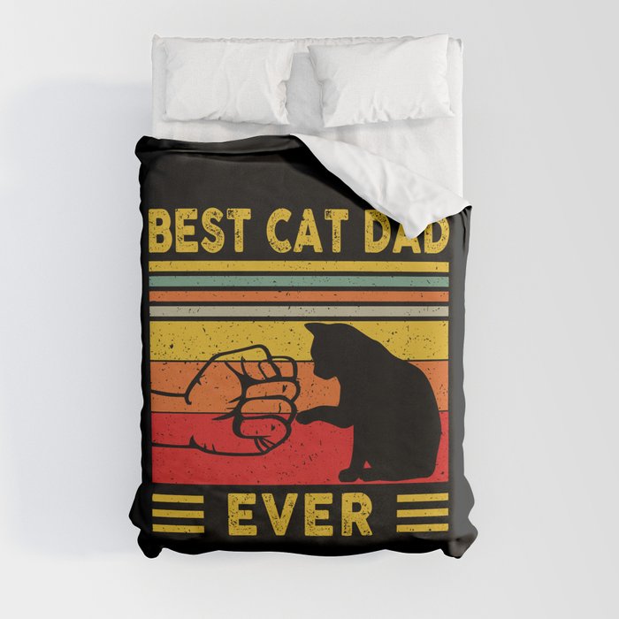 Best Cat Dad Ever Duvet Cover