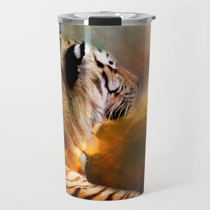 Tiger and Nebula Travel Mug