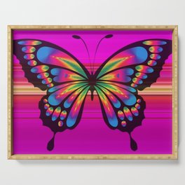 Vibrant, Decorative Butterfly Serving Tray