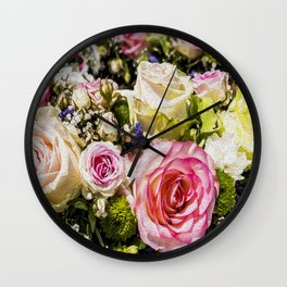 Shabby Roses Wall Clock