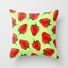 Strawberries Pattern Throw Pillow
