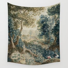 Antique 18th Century Flemish Verdure Tapestry Wall Tapestry