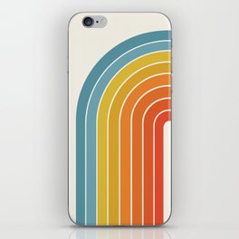 Gradient Arch X Bright Rainbow Mid Century Modern Rainbow iPhone Skin