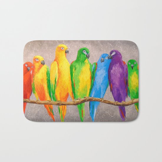 Parrots friends Bath Mat