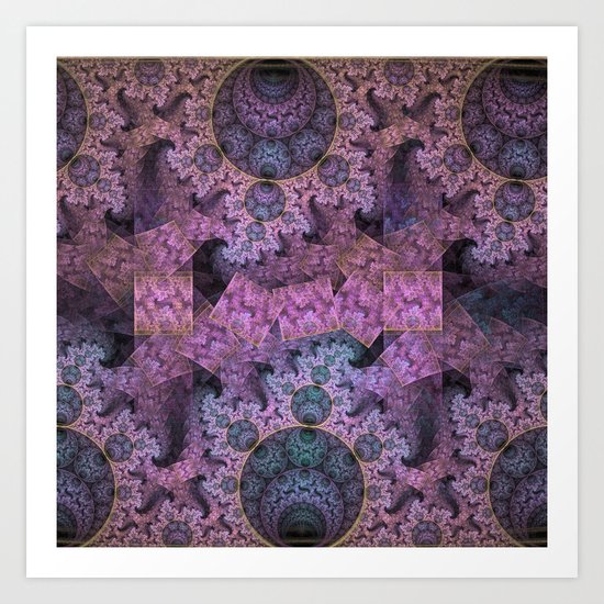 Unendless amazing patterns and balls Art Print