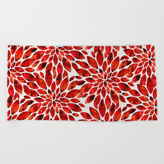 Poppy Petal Burst Beach Towel