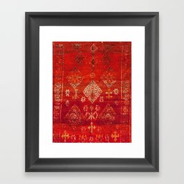 Vintage Heritage Moroccan Carpet Design Framed Art Print