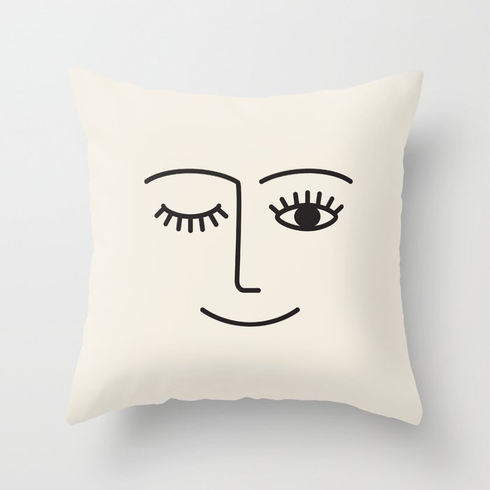 Wink throw pillow 2025