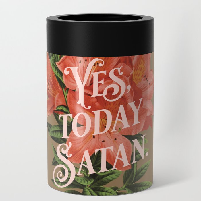 Yes Today Satan - lily flower, blush pink, deep tan colour combo Can Cooler