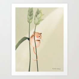 Little mouse climb Art Print