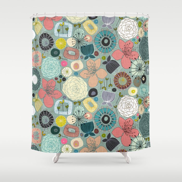 oriental blooms Shower Curtain