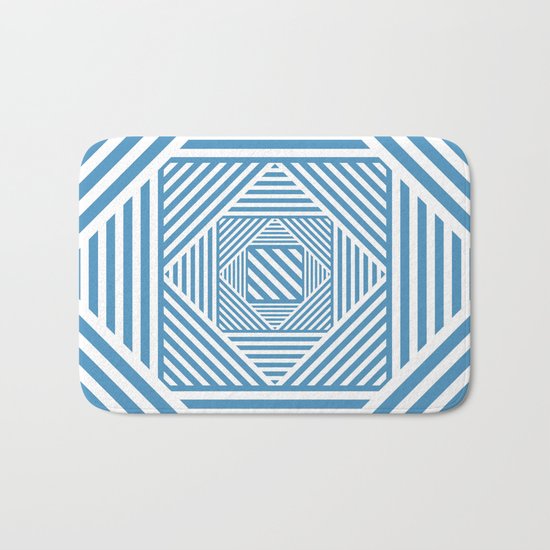 Blue & White Secret Passage Bath Mat