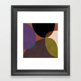 mid century abstract geometric autumn 2 Framed Art Print