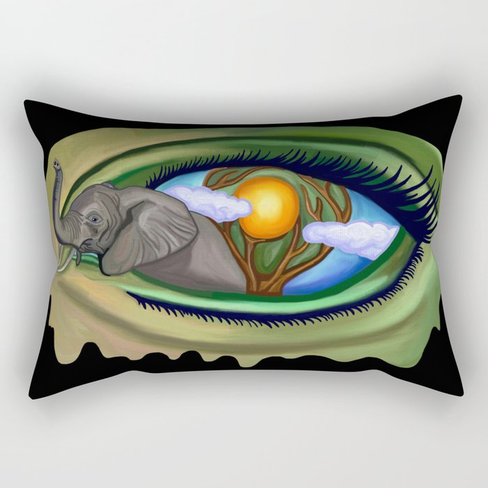 Elephant in Sahara Eye  Rectangular Pillow