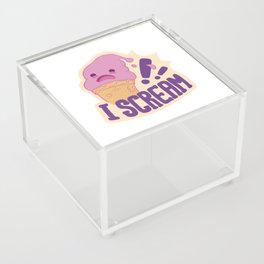 I Scream Cute and Funny Ice Cream Pun Acrylic Box