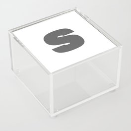 s (Grey & White Letter) Acrylic Box