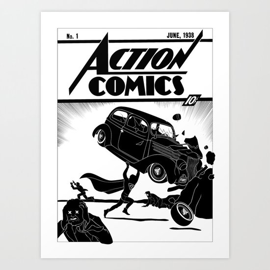 Action Comics #1 Redux Art Print
