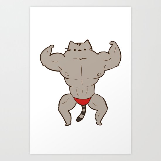 Pushen Goes To Gym Art Print By Susettenorman Society6