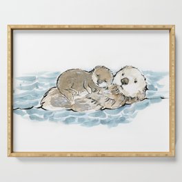 Sea otters Serving Tray