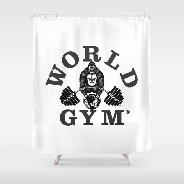 world gym Shower Curtain