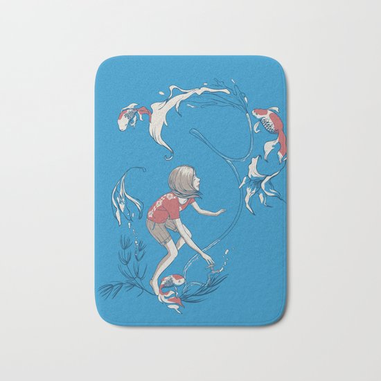 FISH AND WATER Bath Mat