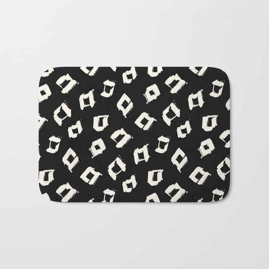 Tribal Square Dots Bath Mat