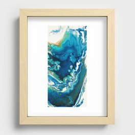 Blue Agate Waters Recessed Framed Print