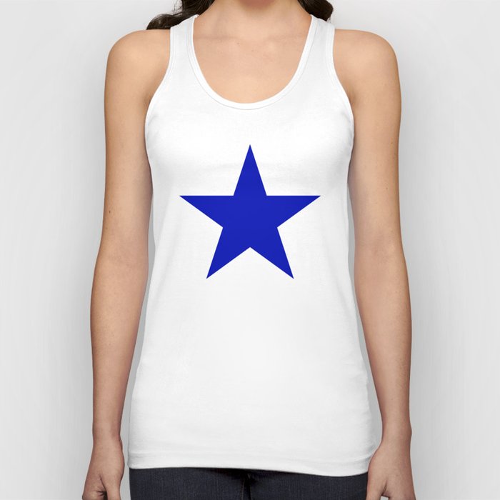 BLUE STAR WITH WHITE SHADOW. Tank Top