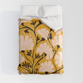 Ever blooming good vibes mustard yellow Comforter
