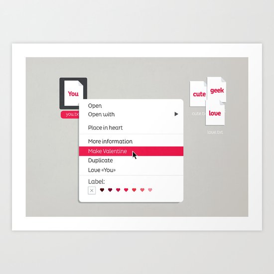 Make Valentine Art Print
