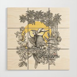 Love Birds - You are my home Wood Wall Art