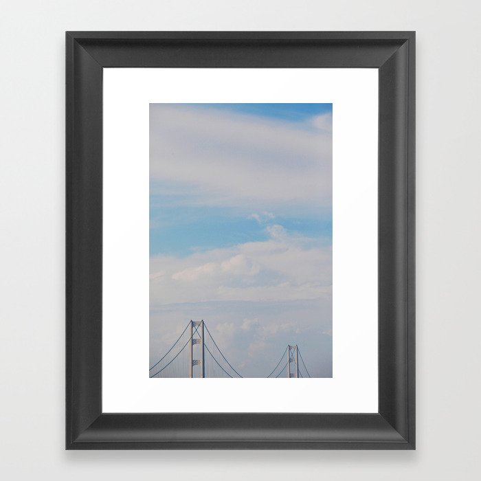 A bridge in the sky Framed Art Print