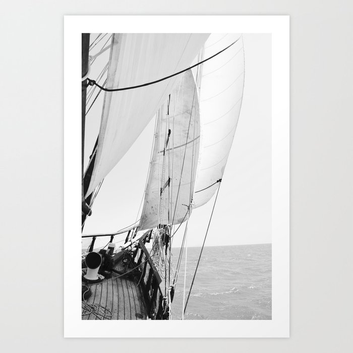 Away We Sail Art Print