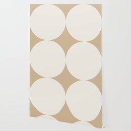 Circular Minimalism - Neutral & White Wallpaper