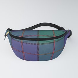 Blue and Green Square Pattern Fanny Pack