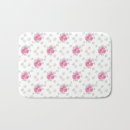Watercolor. Rose .10 Bath Mat