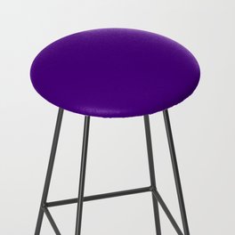 Indigo Purple Solid Color Popular Hues Patternless Shades of Purple Collection - Hex Value #4B0082 Bar Stool