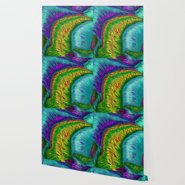 Pinkie Teal Neon Rose Rainbow Roses Wallpaper By Joan Of Art