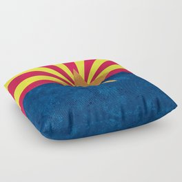 Arizona State Flag Banner Symbol Southwest United States Emblem Floor Pillow