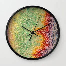 Vines and Flames Wall Clock