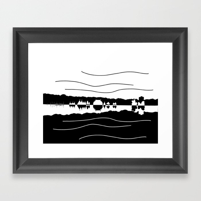 Lake Harriet Skyline Framed Art Print