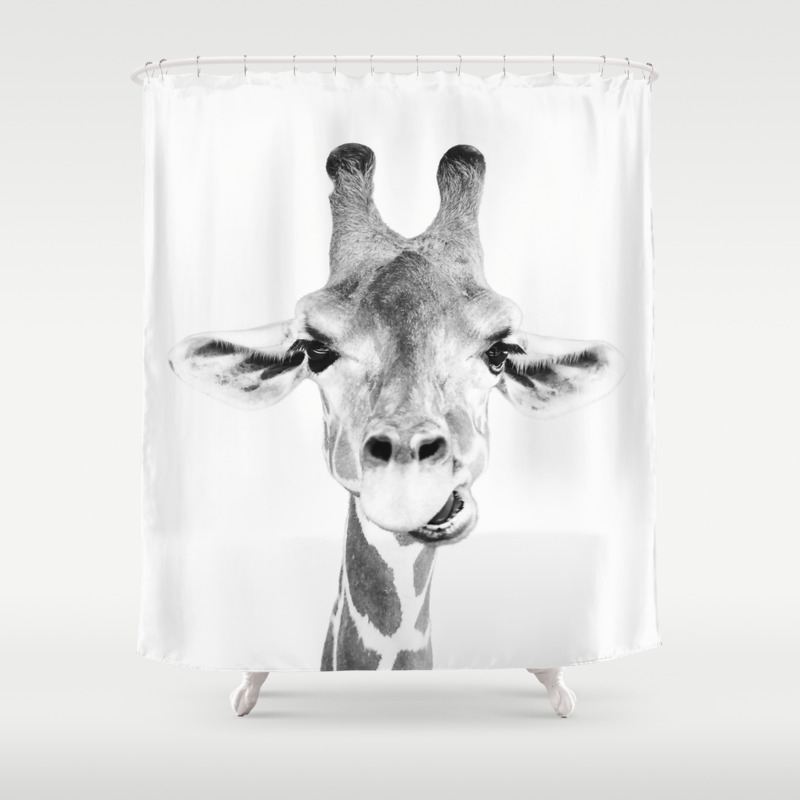 Hey Giraffe Shower Curtain By Katypie Society6