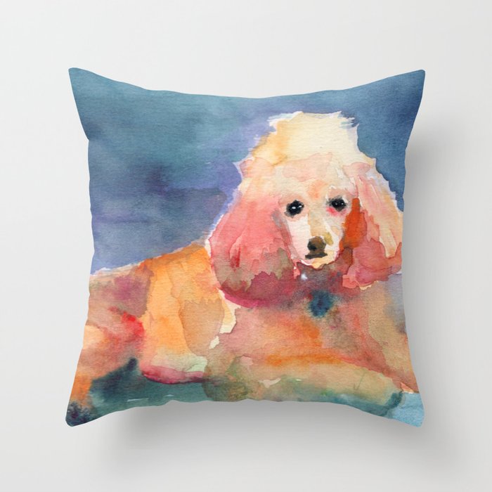 Poodle My Darling Throw Pillow
