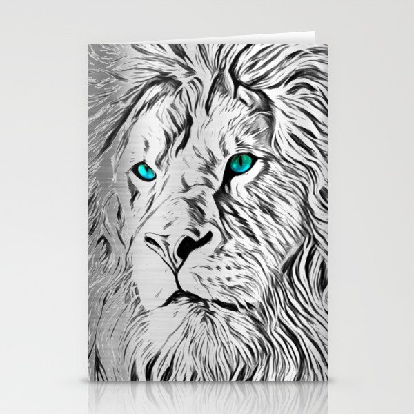 Silver Lion Stationery Cards