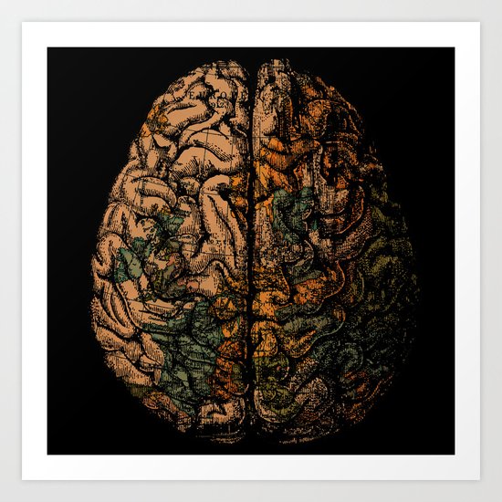 Always On My Mind - Brain Traveling Wanderlust Love Travel Art Print