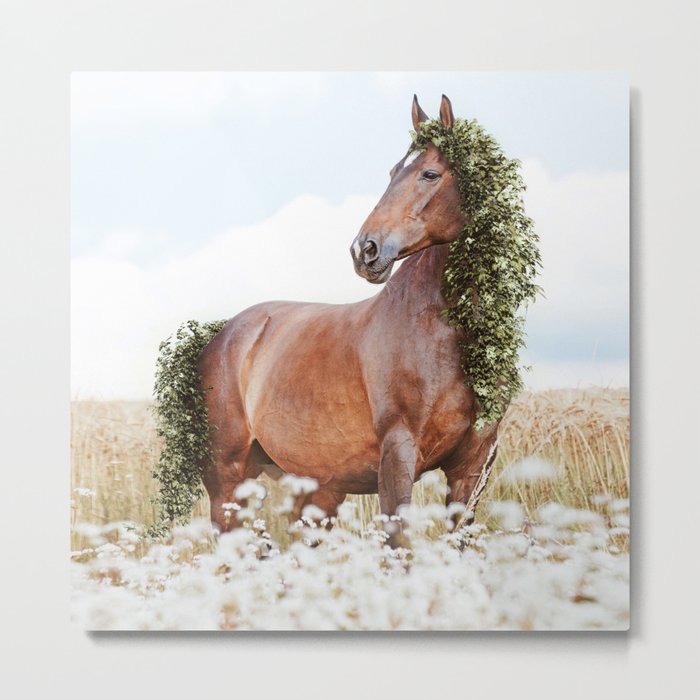Spring Horse - Growing and Blooming Metal Print