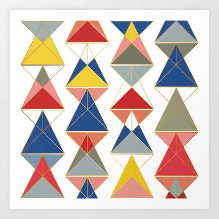 Triangular Affair Art Print